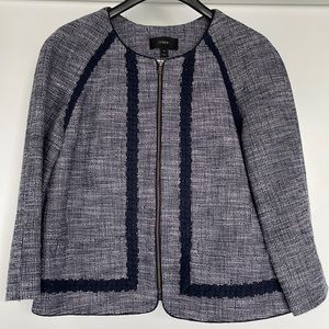 J. Crew Navy Tweed Jacket